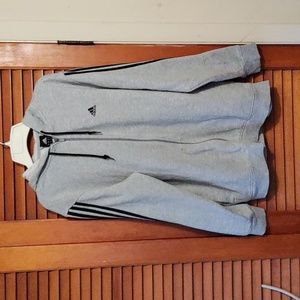 Adidas men's size medium gray zipper up hoodie